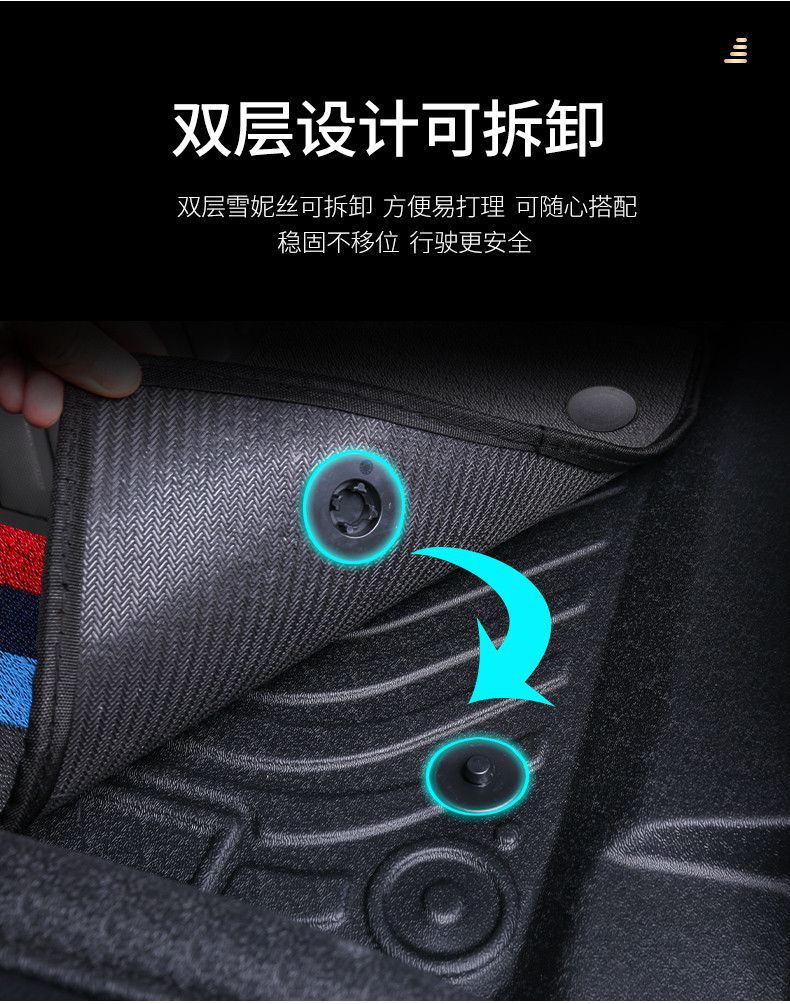 BYD e7 foot mats, fully enclosed, original factory-specific foot pads, TPE car floor mats, modified