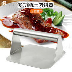 304 stainless steel square meat press, manual meat patty maker, hamburger press mold, meat griddle press, kitchen tool