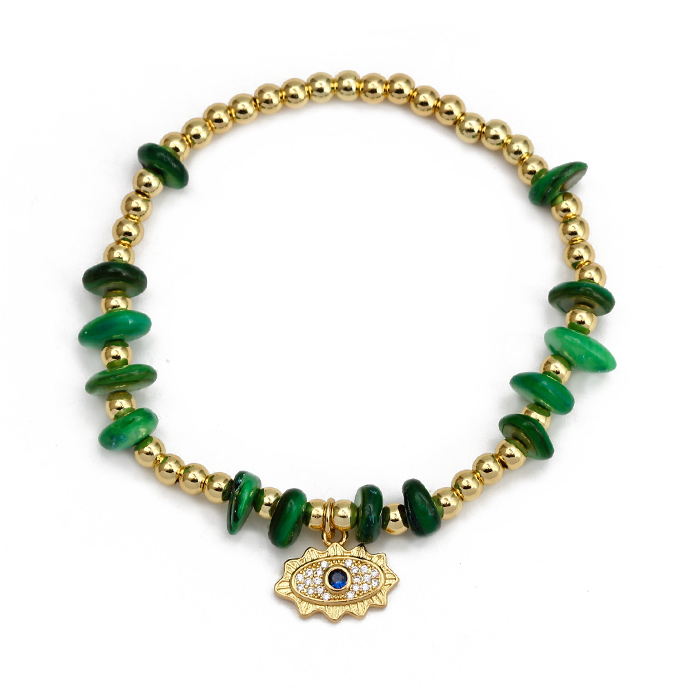 Fashion Eye Copper Inlay Zircon Bracelets 1 Piece