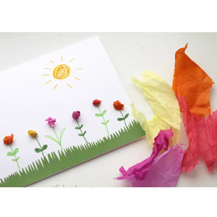 Papel de copia de color Papel de pera Papel de linterna Papel de flores Papel de envolver Tissue paper Color mezclable