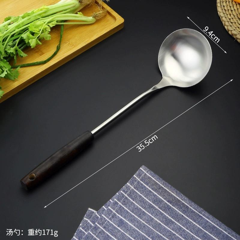 Нержавеющая сталь 304 spatula с деревянной ручкой набор кухонной утвари для жарки лопатка штриховка даритель бонус лопатка для дома кухонные принадлежности