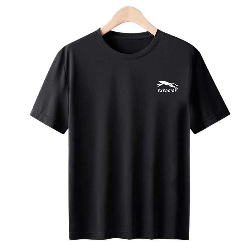 アイスシルク速乾通気メッシュ半袖男性夏起爆tシャツ男性フィットネス半袖アウトドアシャツ|undefined