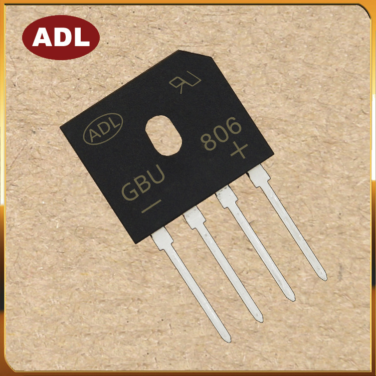 奥德利 整流桥 GBU806 8A600V GBU8 扁脚 桥堆 进口芯片 厂家生产
