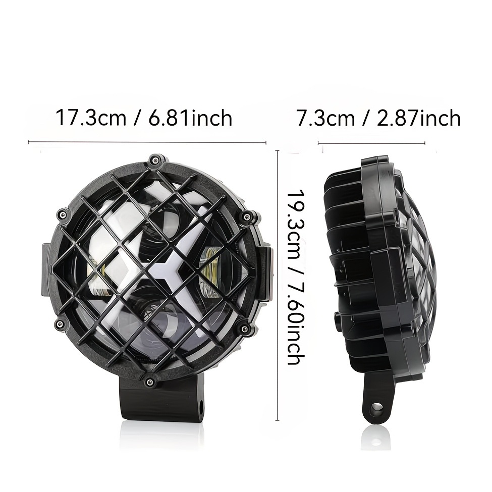 Electric Motorcycle Light Modification with External Super Bright Led Headlights for Cross-Border Three-Wheeled Electric Vehicles, Yellow and White Spotlights
