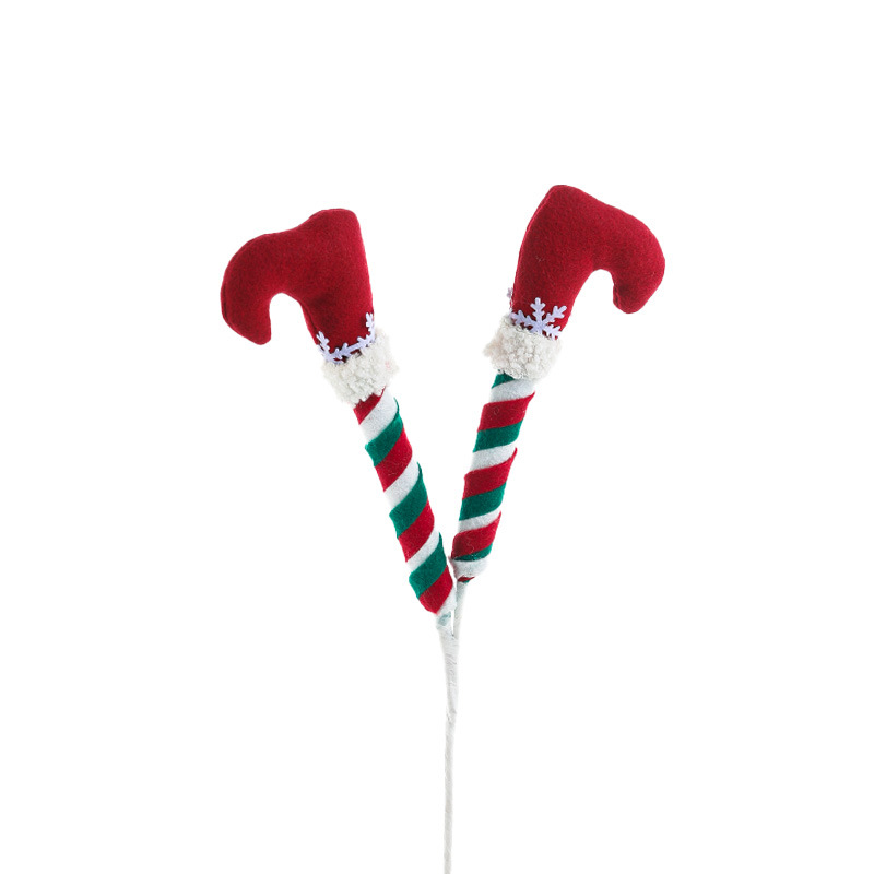 Navidad transfronteriza botas de gancho botas juguetes de peluche muñecas de plástico primavera bobinado decoración de fiesta de Navidad