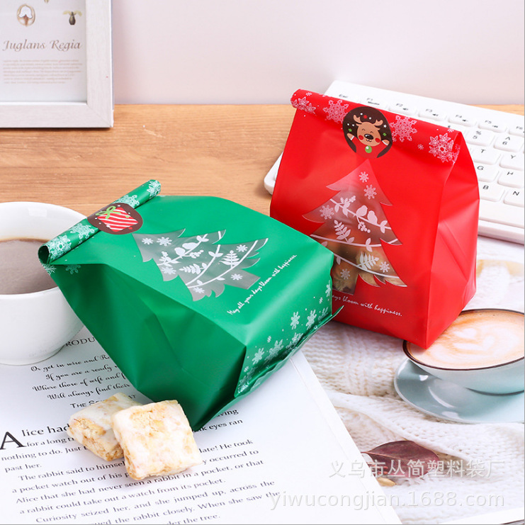 Original bolsa de regalo de Navidad esmerilado bolsa de regalo árbol de Navidad embalaje copo de nieve crujiente bolsa de embalaje bolsa de caramelo completo envío gratuito