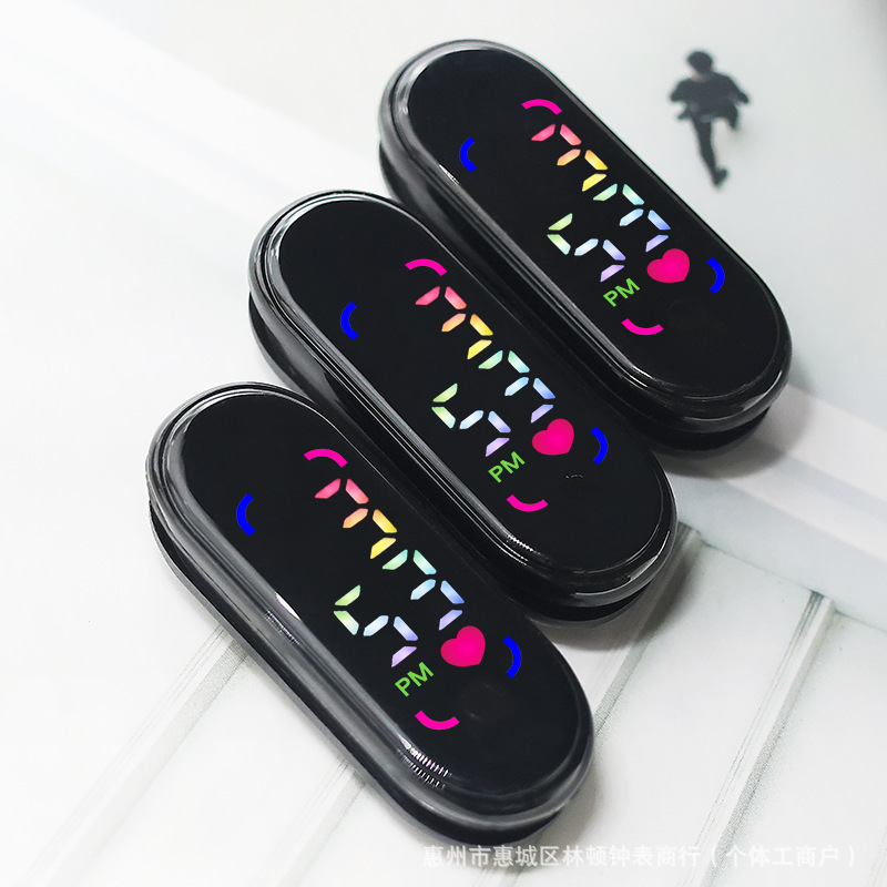 Manufacturer's In-Stock Wholesale Series of Led Touch-Controlled Waterproof Bracelets with Universal White Light, Red Light, Colorful Light, Blue Ring, and Heart-Shaped Watch Core