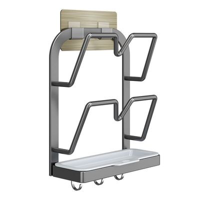 厨房锅盖架壁挂式锅盖架收纳架带接水墙上免打孔支架放锅盖置物架