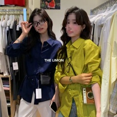 气质收腰ONION韩系设计感衬衫春夏季宽松显瘦休闲女上衣