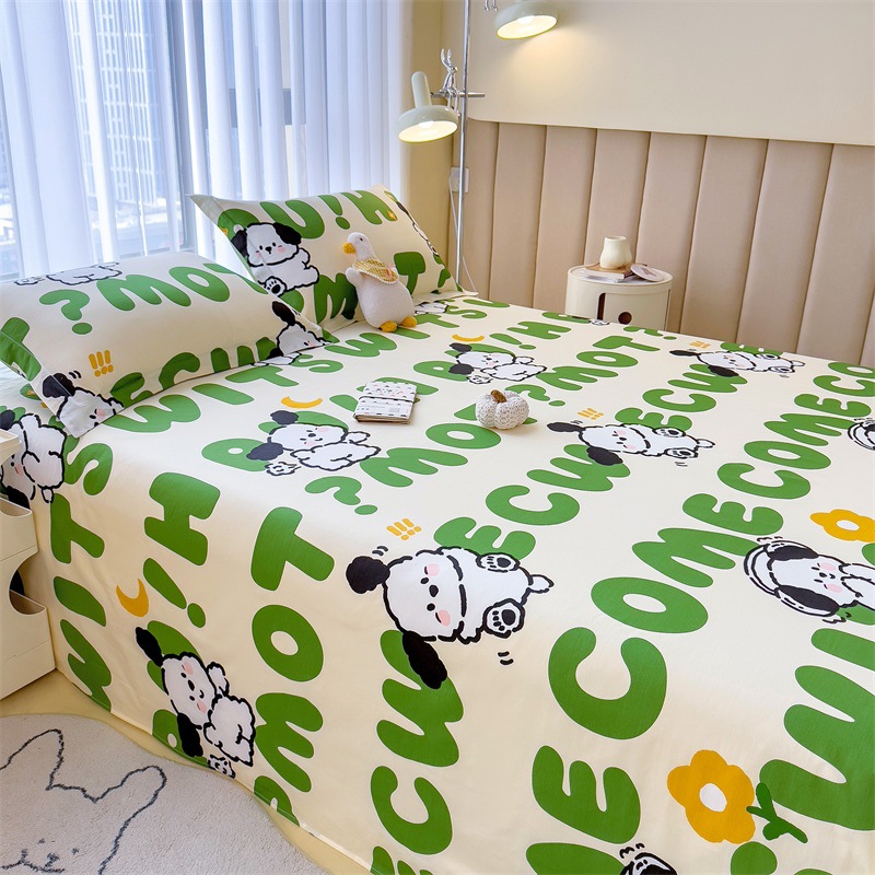 Pure Cotton Printed Single Bed Sheets Class a Maternal and Infant Grade Single Product Student Dormitory Bedding Home Textile Wholesale Quilt