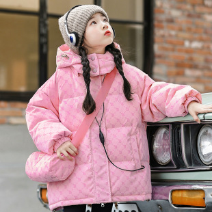 2023 winter children's hooded bag fashion thickened princess style duck down children's coat