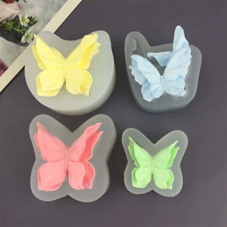 DIY立体双飞蝴蝶双层蝴蝶硅胶模具翻糖蛋糕香薰石膏滴胶摆件模具