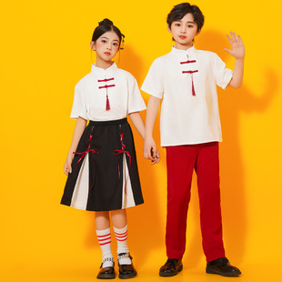 New Chinese Style Children's Day Chinese Style Performance Costumes Chorus Han Dynasty Class Uniforms Primary School Students Kindergarten Performance Costumes