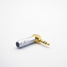 歐亞德3.5立體L形插頭三級彎頭網花啞銀3.5mm三級三節diy耳機專用