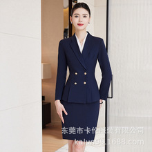 气质收腰职业西装女秋冬珠宝店美容院工作服高端酒店前台接待工装