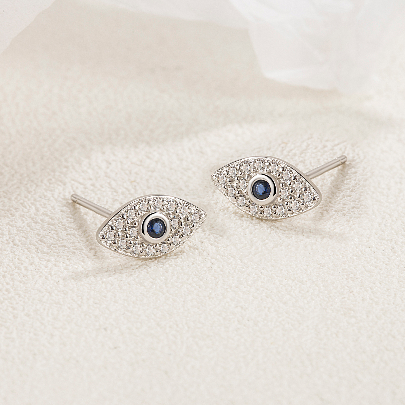 3g Weight Jewelry Set Classification Jewelry Set Quantity Banquet, Travel, Selfie Occasion 925 Sterling Silver Material Devil's Eye Pattern Women's Gender Lady, Simple Style Style Sterling Silver S925 Turkish Middle East Devil's Eye Jewelry 4-Piece Set Ornament Jewelry Set 6