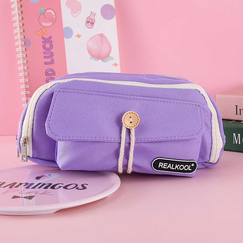 Bolsa de lápiz japonesa de gran capacidad bolsas de lápiz de alta calidad caja de papelería estudiantes bolsas de papelería multifuncionales fábrica al por mayor