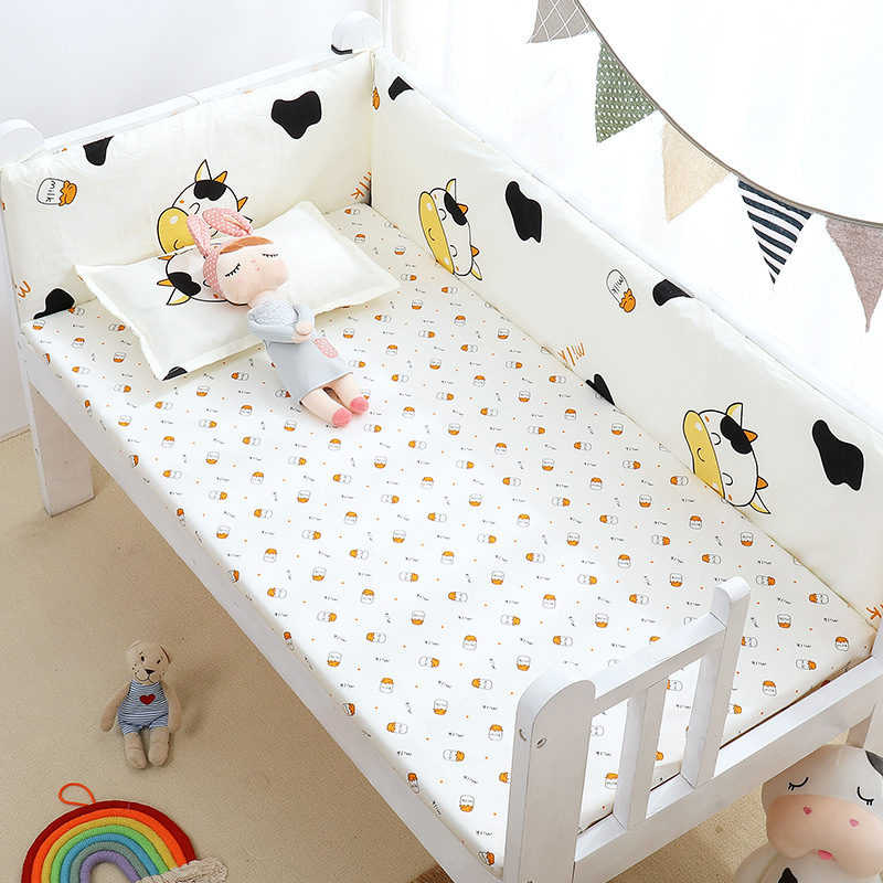 Cotton children's bed Wall stitching soft bag cloth baby baby bedding anti-collision fence one-piece removable and washable