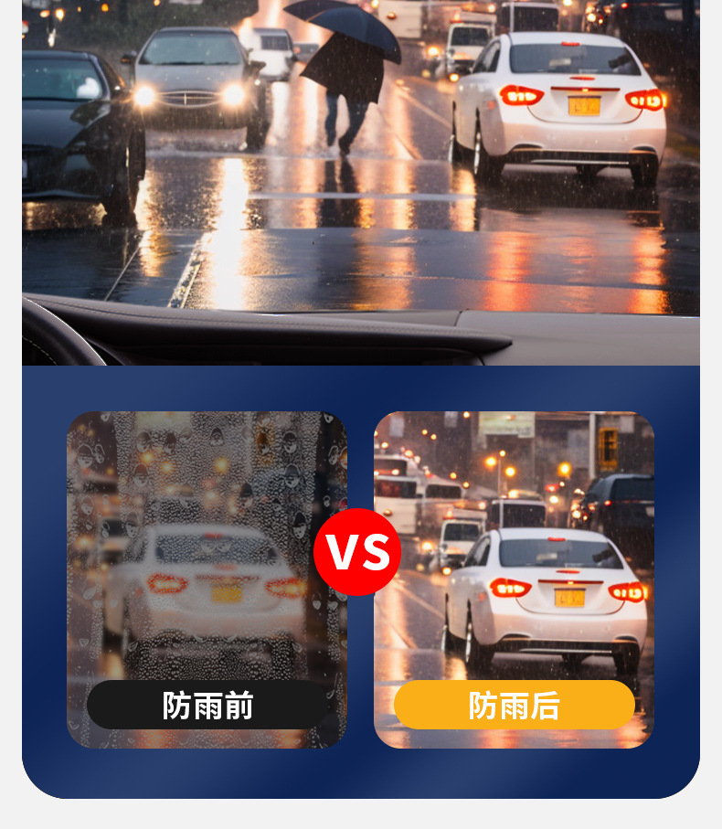 Anti-Fog Agent Car Windshield Long-Lasting Defogging Rain Film Water Repellent Spray Rearview Mirror Anti-Rain Artifact