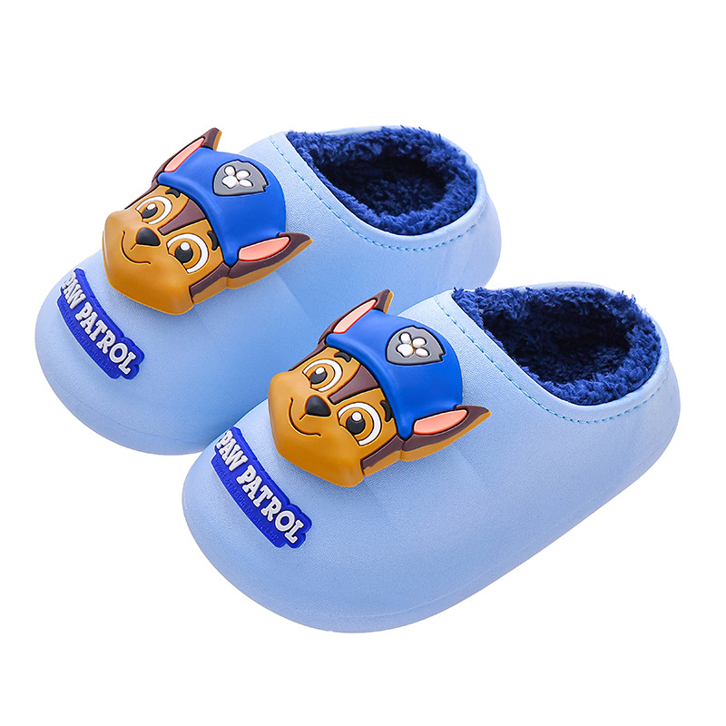 Zapatillas de algodón de invierno para niños, niños, niñas y niñas, cálidos, impermeables, bolsas de bebé y zapatillas de algodón.