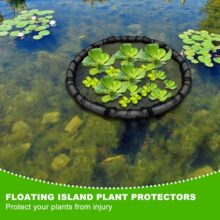 庭院浮岛植物防护器鱼屏障防虫网花园水景网孔水生植物保护罩