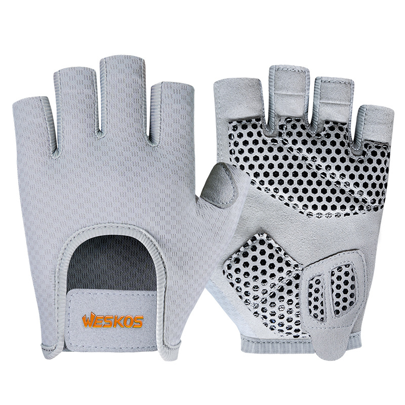 Handschoenen met halve vingers voor dames en heren, fitnesshandschoenen, antislip, gedempt, slijtvast, anti-eelt, voor outdoor bergsporten_voghion.com