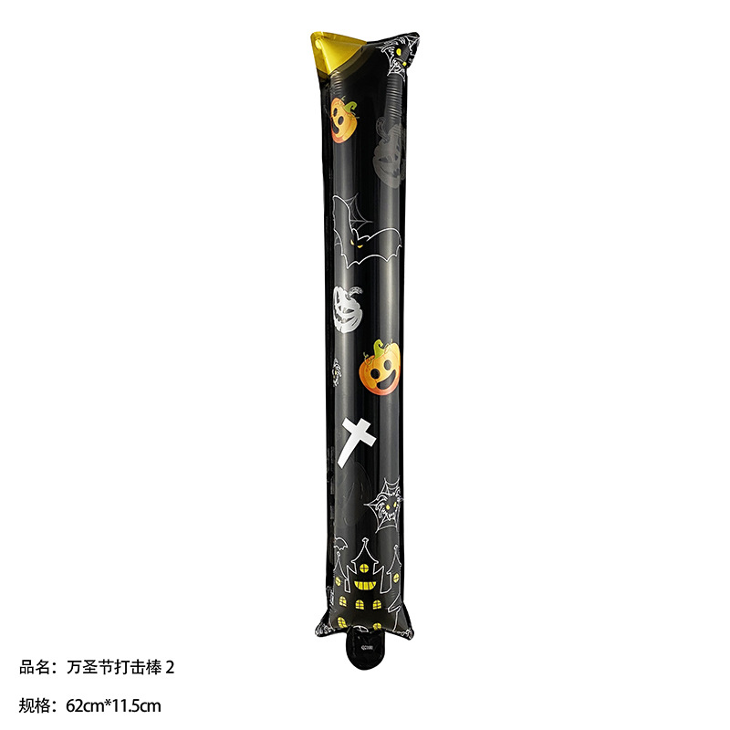 Diadema de Halloween globo araña fantasma accesorios para el cabello globo palo de golpe suministros de fiesta inflables película de aluminio decoración empuje