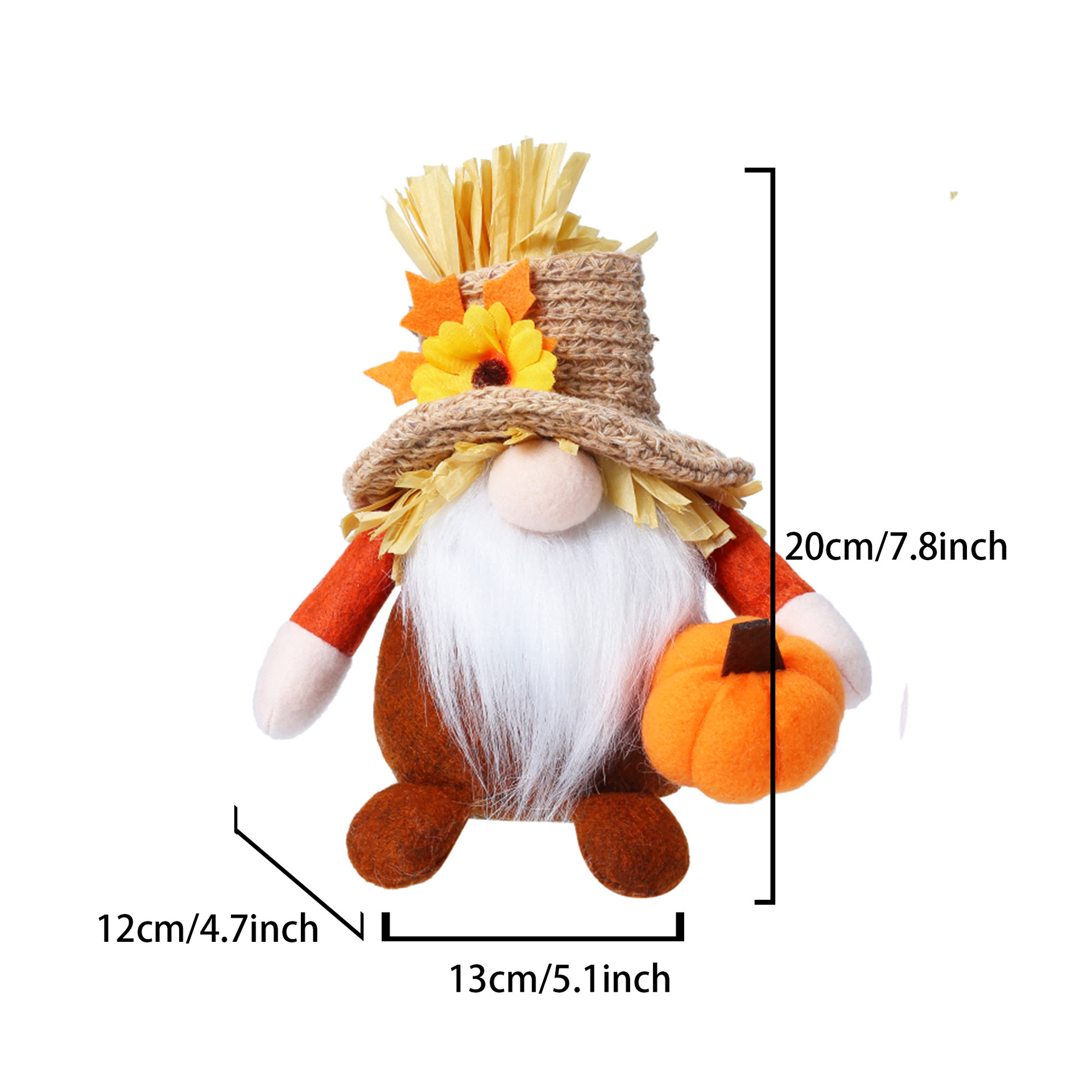 Nuevo Día de Acción de Gracias transfronterizo Espantapájaros Festival de la cosecha Decoración Muñeca sin rostro Muñeca Calabaza Hoja de arce Rudolph Adornos