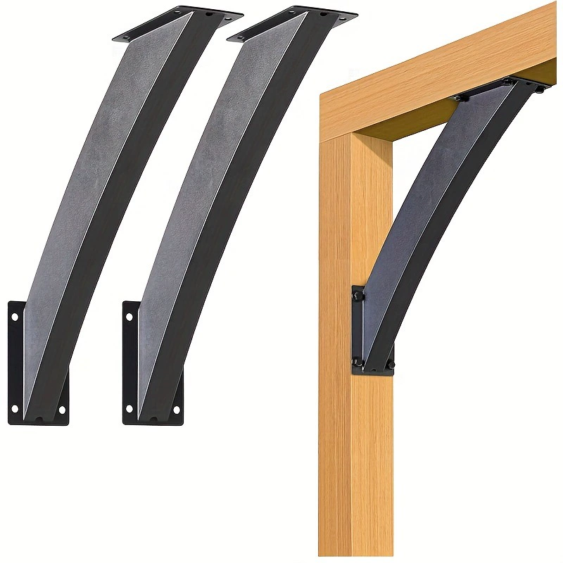 跨境凉亭支架斜支撑杆套装木柱三角户外凉棚钢木结合五金支架配件