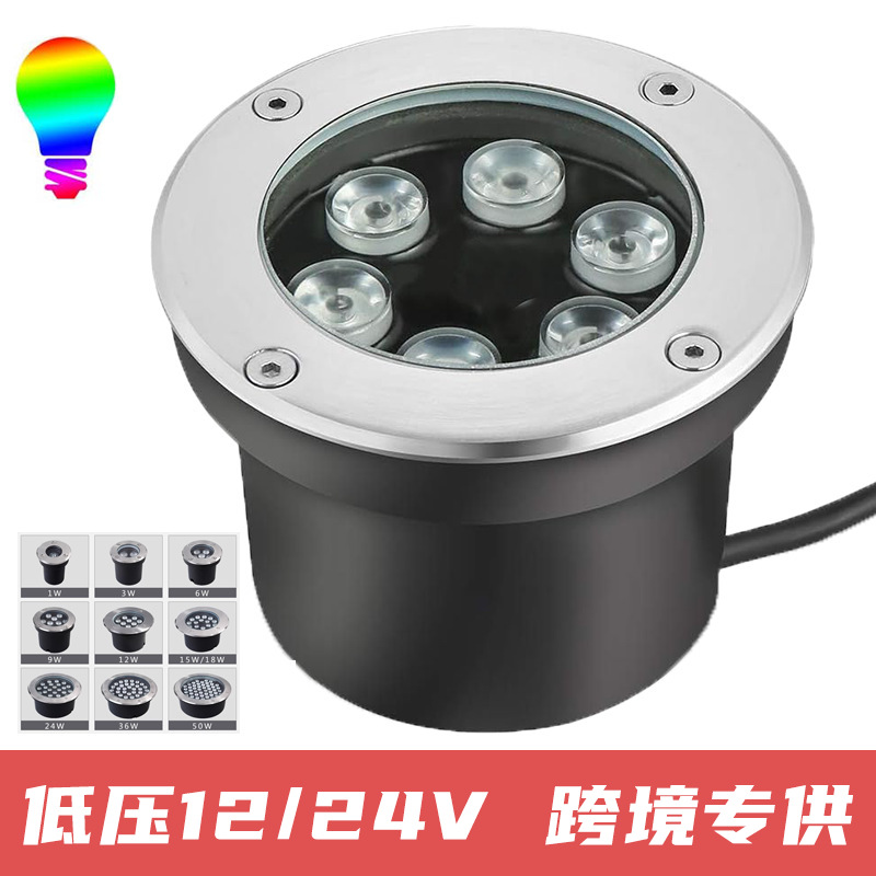 12V / 24V incrustado led redondo acero inoxidable al aire libre IP65 impermeable luz enterrada transfronteriza mayorista