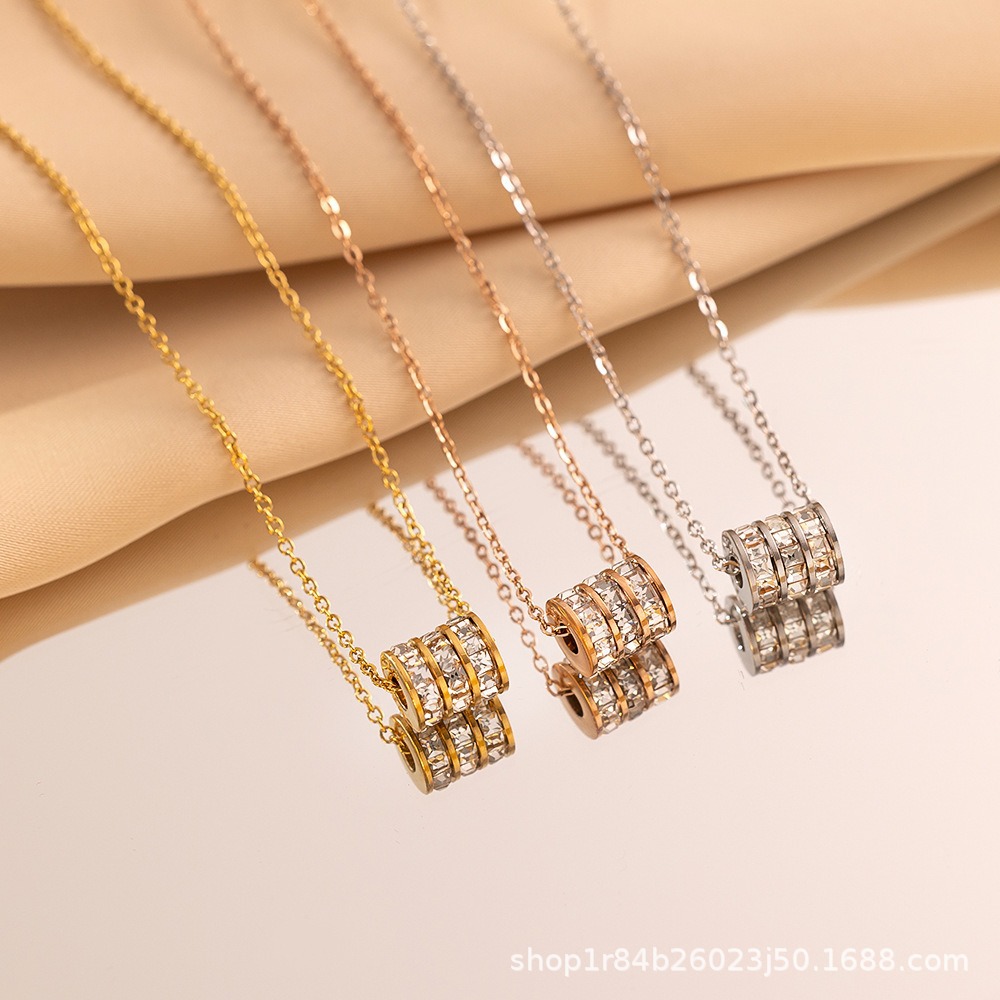 高级感小蛮腰滚轮锁骨链优雅时尚气质轻奢小众ins冷淡细项链新款