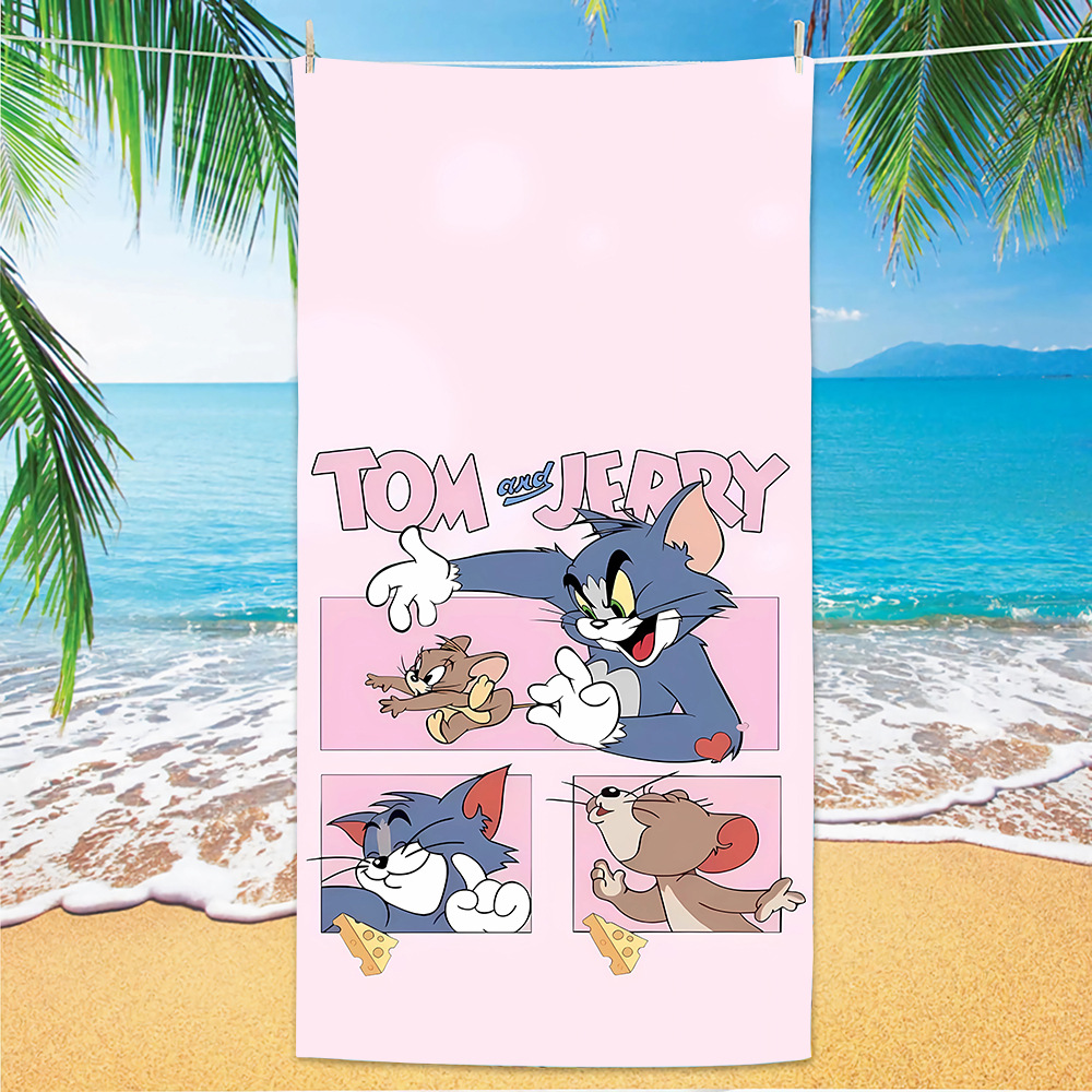 Transfronterizos amazónicos gatos y ratas toallas de playa clase A niños caricaturas toallas de baño de playa microfibra toallas de secado rápido
