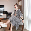 Summer brand small design long skirt, T-shirt dress, Korean style, with short sleeve