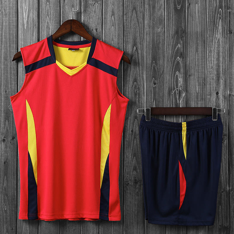 New Sleeveless Volleyball Uniform Suit for Men and Women, Breathable Volleyball Jersey Training Game Team Clothing Printed with Numbers Group Purchase New Sleeveless Volleyball Uniform Suit for Men and Women, Breathable Volleyball Jersey Training Game Team Clothing Printed with Numbers Group Purchase
