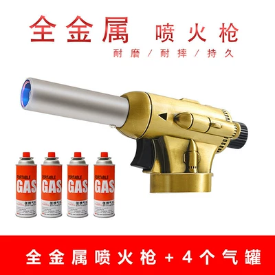 flame gun, handheld gas canister | Alovlandırıcı (Vozduşka/İqniter) - all-metal-spray-gun-4-gas-bottles-can-be-inverted-electronic-ignition
