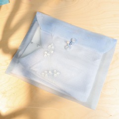新款雪纱翻盖盘扣袋新中式复古丝巾收纳袋睡衣包装袋旗袍汉服纱袋