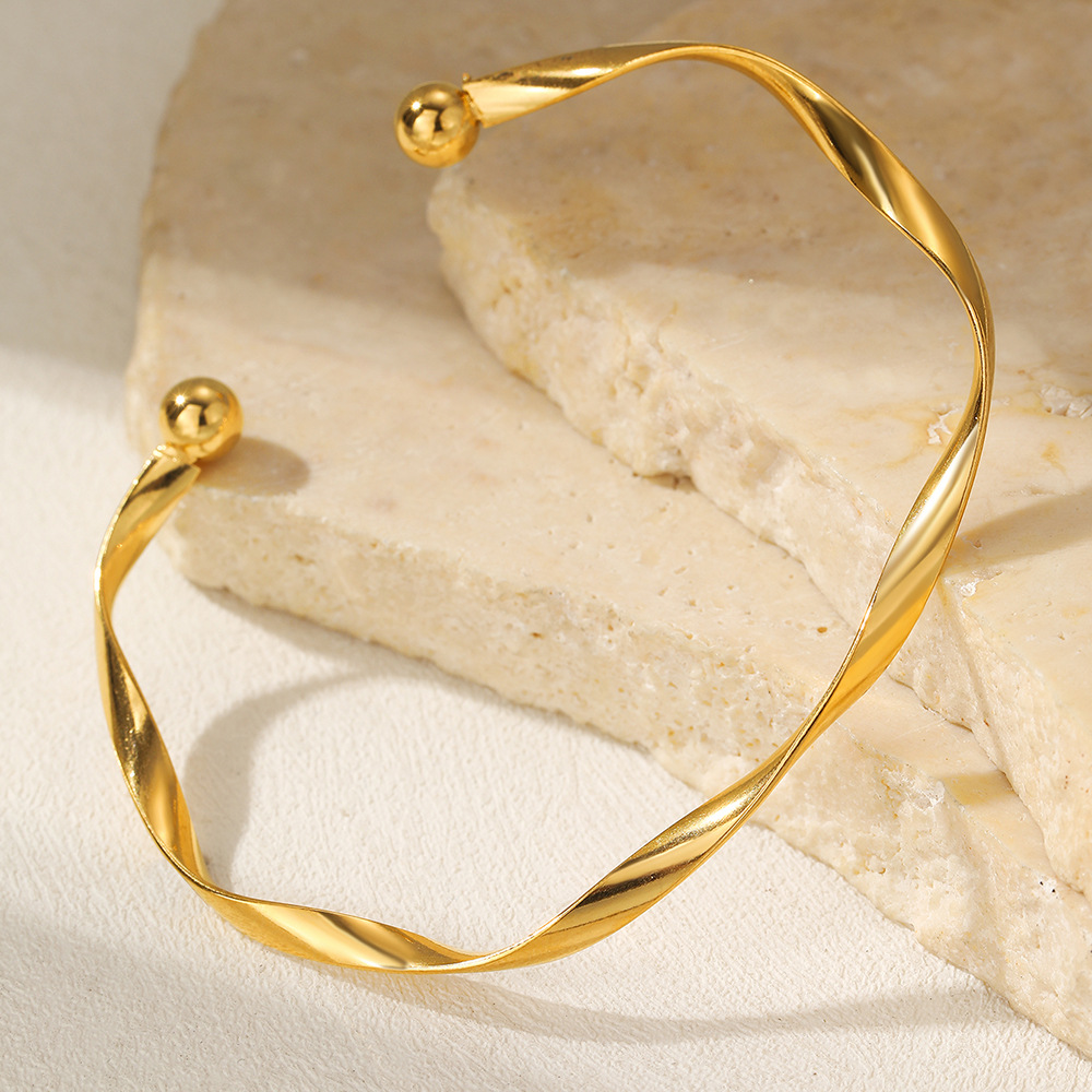 Simple Style Solid Color 304 Stainless Steel Stainless Steel Bracelets In Bulk display picture 4