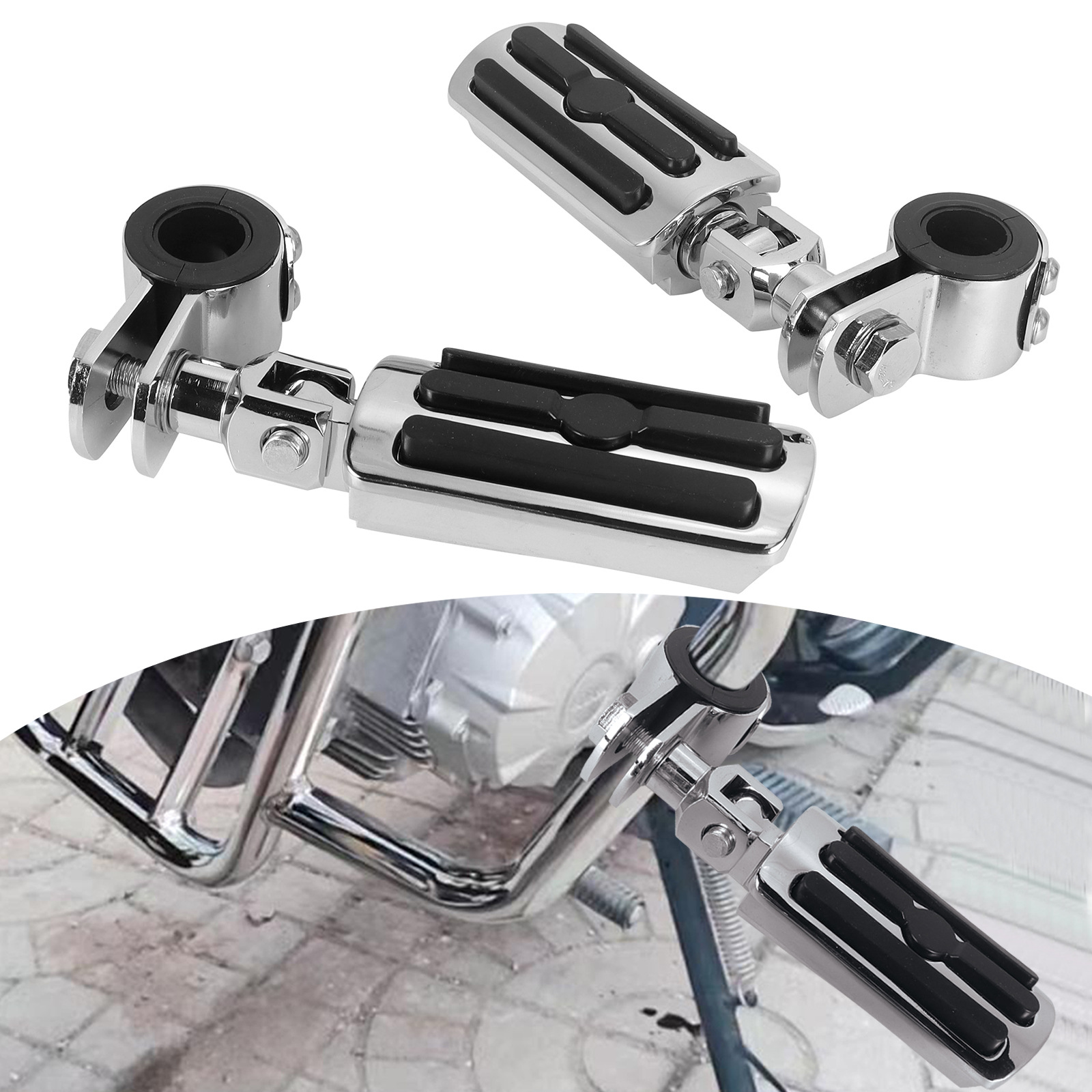 Suitable for Harley Road King Street Glide Modified Aluminum Alloy Footrests Motorcycle Modification Parts
