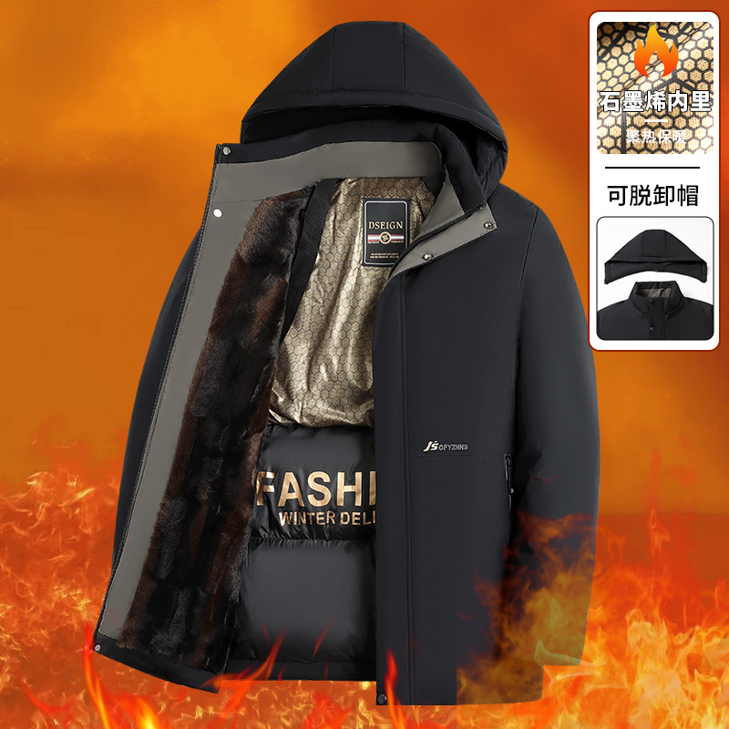 Chaqueta Acolchada con Capucha para Hombre Poliéster para Invierno