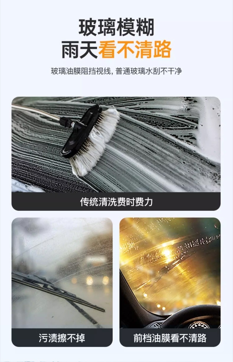 Upgraded Oil Film Remover, Ethanol Glass Cleaner, Insect Glue Remover, Powerful Stain Remover, Coating Protection, Summer Maintenance, Anti-Freeze Version