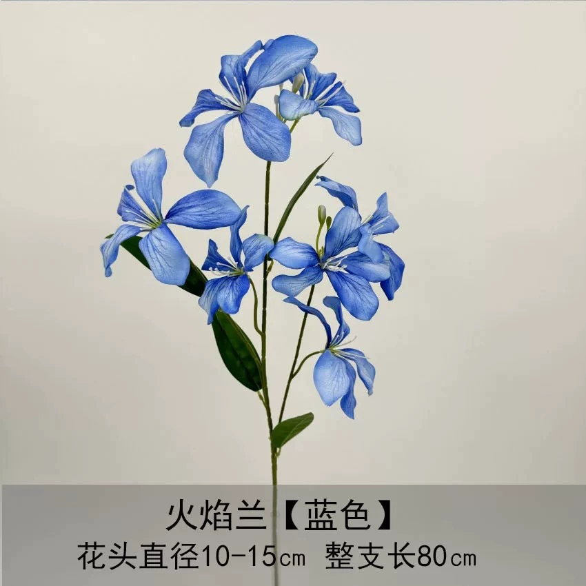 3 Fascinimonic Simulation Flame Orchid Simulation Flower Wedding Products Home Decoration Flower Falter Flower Cross -border spot wholesale