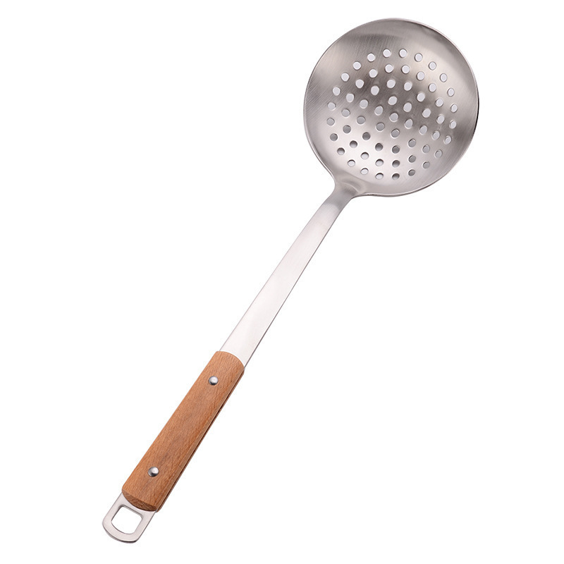 acero inoxidable utensilios de cocina de madera mango de galleta image 9