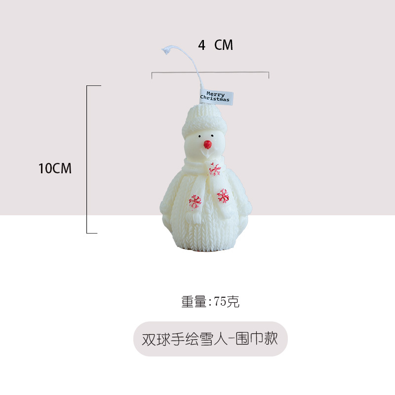 Pañuelo pintado a mano muñeco de nieve