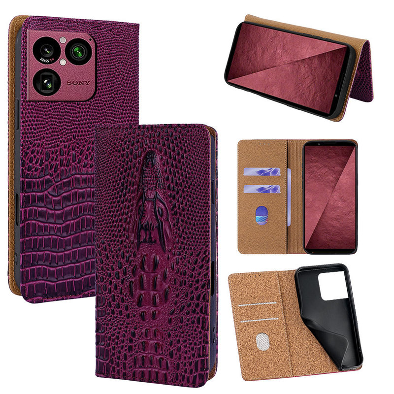 Suitable for Sony Xperia1Viii Mobile Phone Leather Case 10Vl Multi-Card Slot 1Vl Sixth Generation Flip-Top Genuine Leather Full Cover Case
