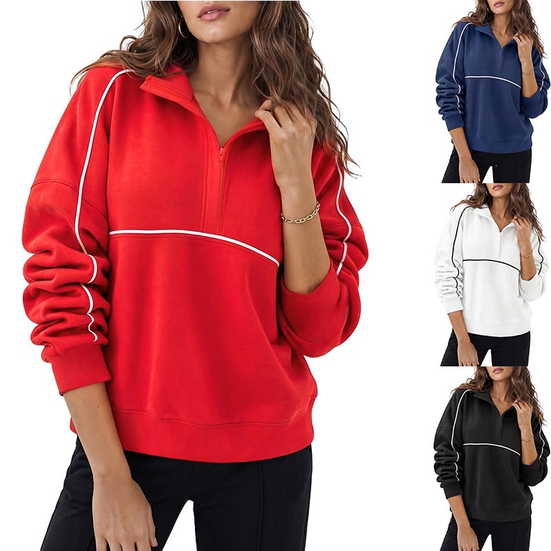 demi-season sports sweatshirt with zipper