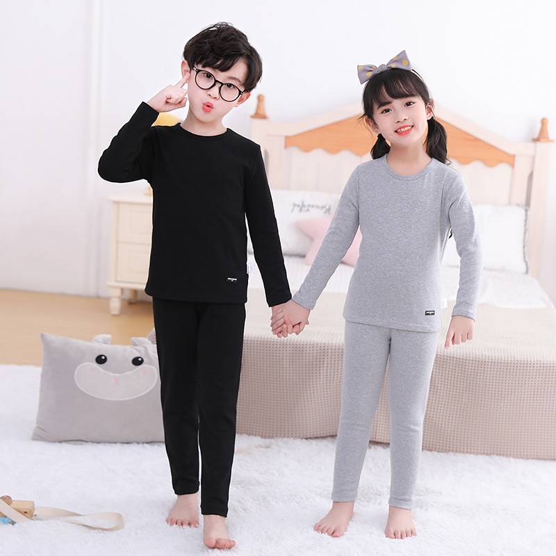 Conjunto de ropa interior para niños, ropa y pantalones de otoño, capa base de algodón para niños para primavera, otoño e invierno, ropa interior cálida para niños mayores y más pequeños.