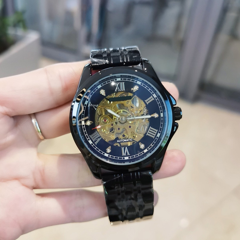 Cross-Border Hot-Selling Kajia Hollow Mechanical Watch Manufacturer Wholesale Mechanical Watch Za076