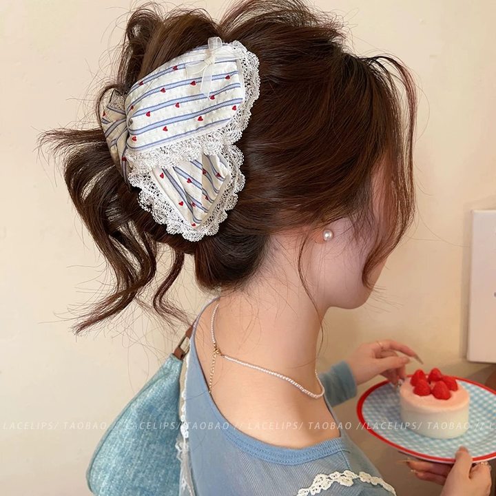 フレンチサテンシェル三角グリッパー女性用 2025 新しいハイエンド後頭部大型ヘアピンサメクリップヘアアクセサリー|undefined