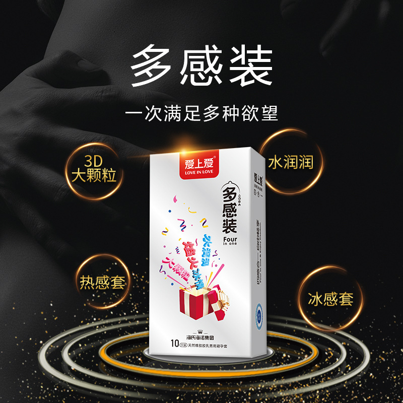 Hainuo Ultra-Thin Latex Condoms, Hyaluronic Acid Lubricated, 3-Pack — detail image 19