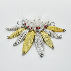 Wholesale Lure Spinners with Reinforced Feather Hooks: Lightweight Metal Bait for Long-Range Casting—Ideal for Sea Fishing, Targeting Snakeheads and Diamond Leeches.